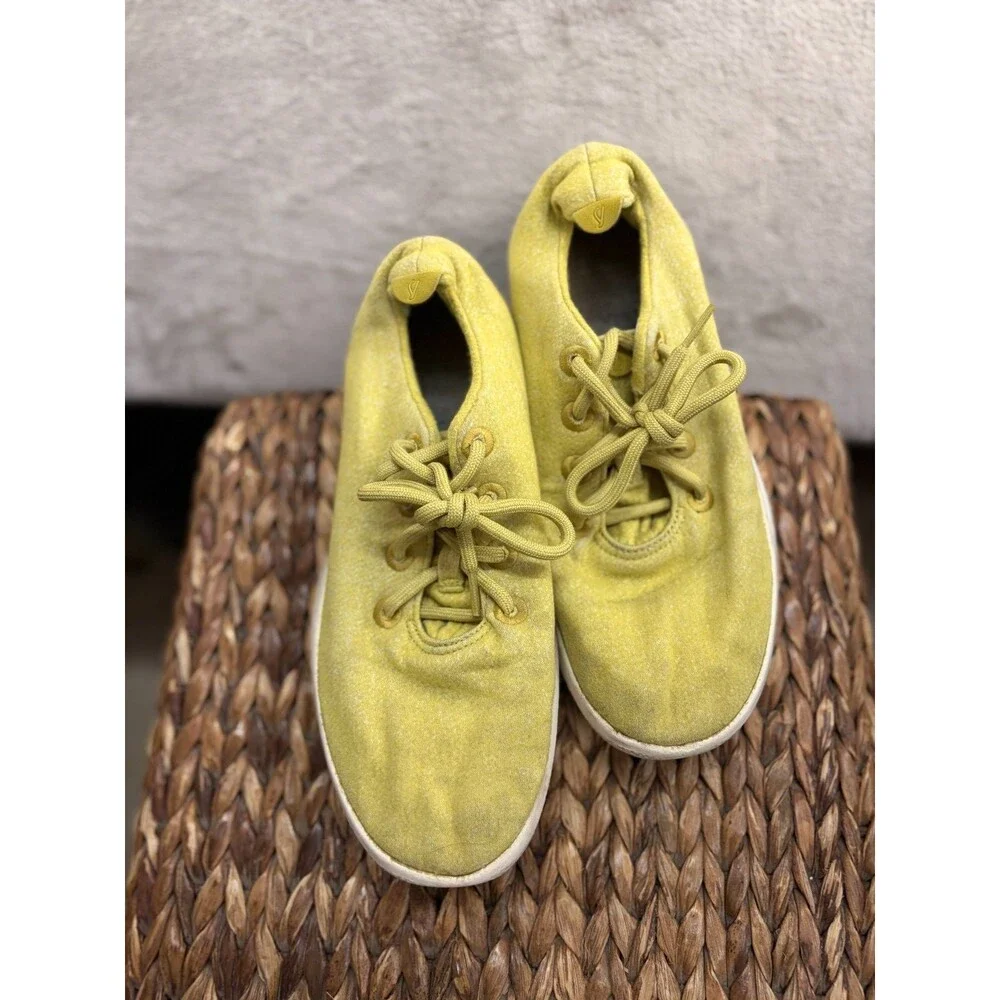 Allbirds Wool Flyer Mizzles Yellow Athletic Lace Up Running Shoes Men's Sz 11